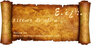Eiffert Ádám névjegykártya